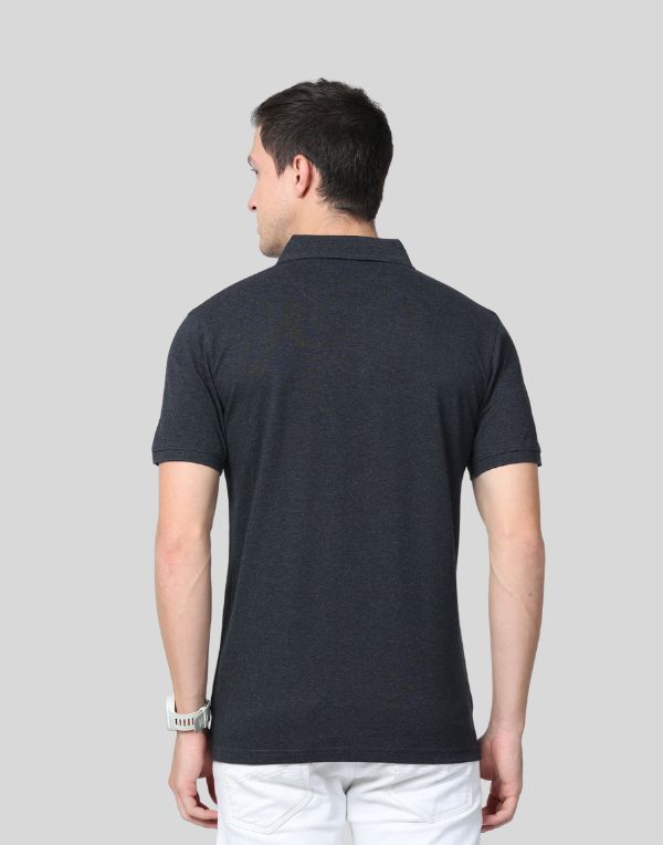 Blackish Grey Eco polo T-shirt