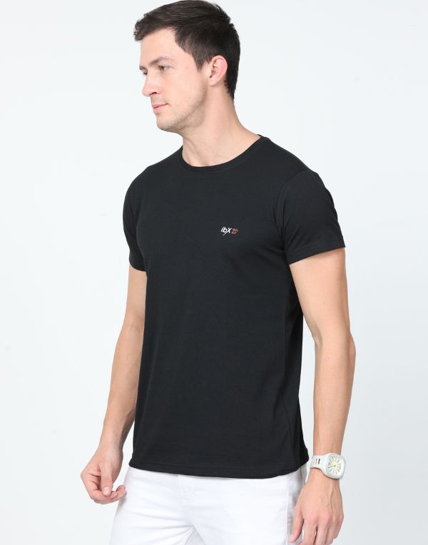 Eco Black Round Neck T-Shirt | ibx