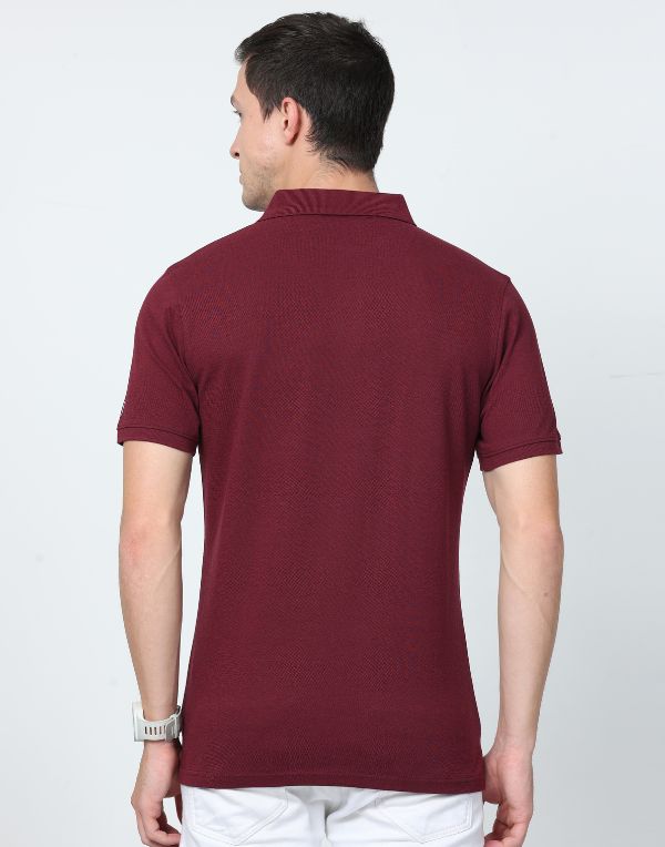 Eco polo T-shirt Maroon colour with pocket