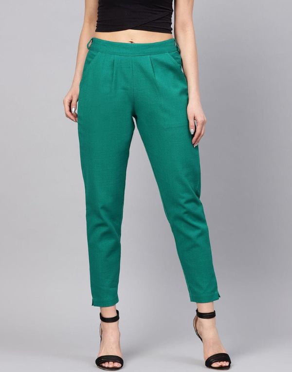 Olive Green Women Straight Pant