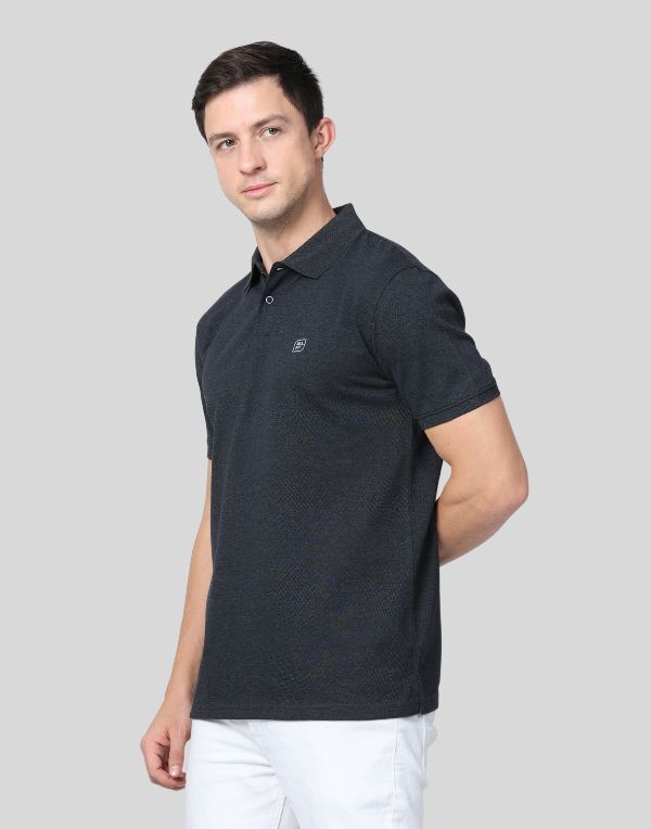 Blackish Grey Eco polo T-shirt