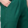 Bottle Green Women Straight Pant