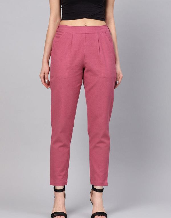 Pink Women Straight Pant